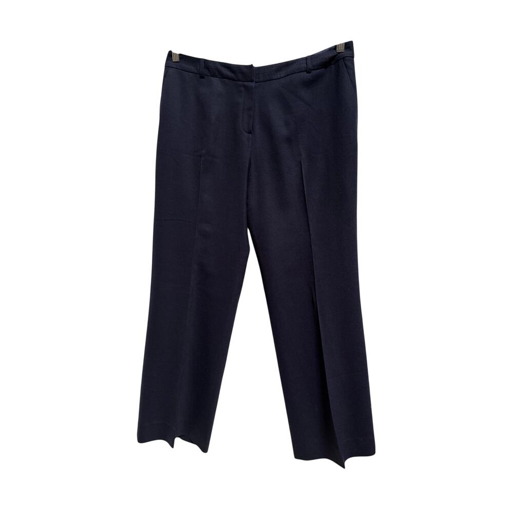 Boden Wool Pants Women's US10R Dark Blue Lined 98% Wool Straight Ankle